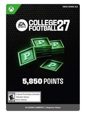 COLLEGE FOOTBALL 27 5850 Points